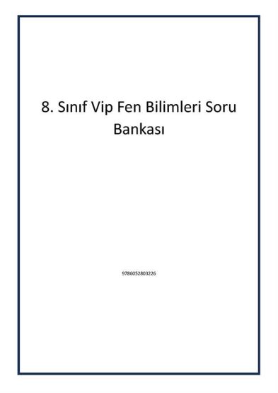 8. Sınıf Vip Fen Bilimleri Soru Bankası