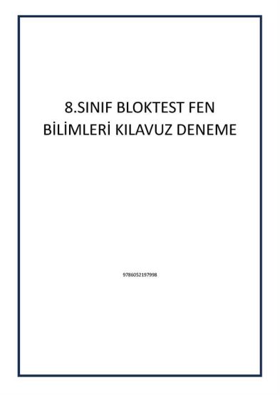 8.SINIF BLOKTEST FEN BİLİMLERİ KILAVUZ DENEME