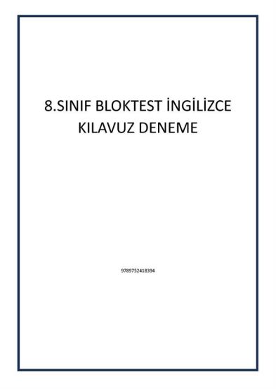 8.SINIF BLOKTEST İNGİLİZCE KILAVUZ DENEME