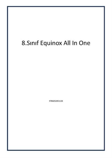 8.Sınıf Equinox All In One