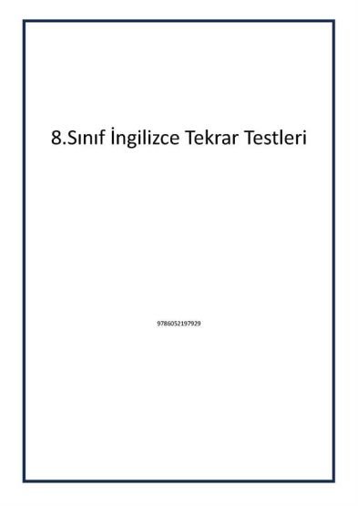 8.Sınıf İngilizce Tekrar Testleri