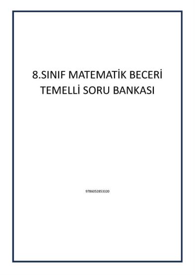 8.SINIF MATEMATİK BECERİ TEMELLİ SORU BANKASI