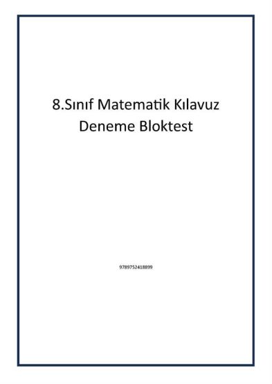 8.Sınıf Matematik Kılavuz Deneme Bloktest