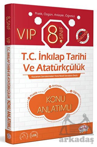 8.Sınıf Vıp T.C İnkılap Tarihi Ve Atatürkçülük Konu Anlatımlı Yenilendik