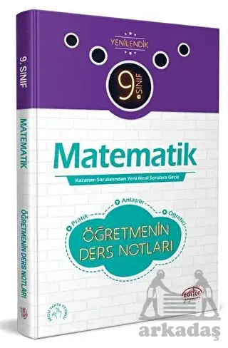 9. Sınıf Matematik Öğretmenin Ders Notları Editör Yayınevi