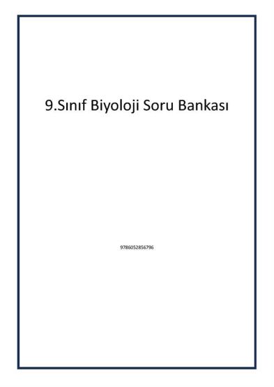 9.Sınıf Biyoloji Soru Bankası