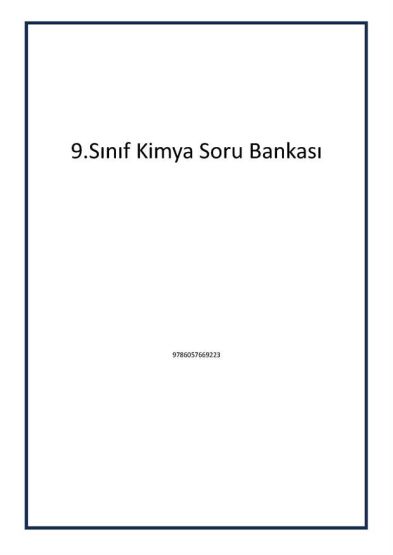 9.Sınıf Kimya Soru Bankası