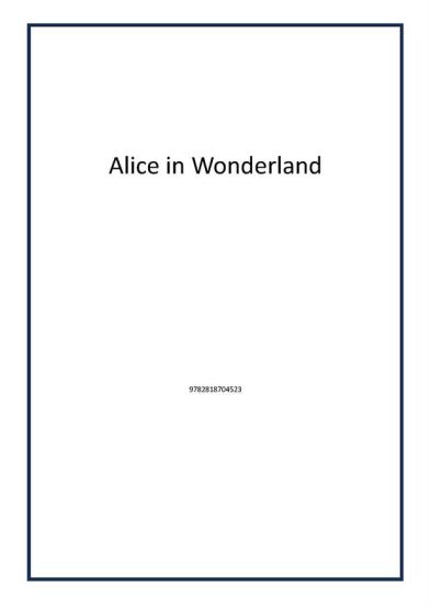 Alice in Wonderland