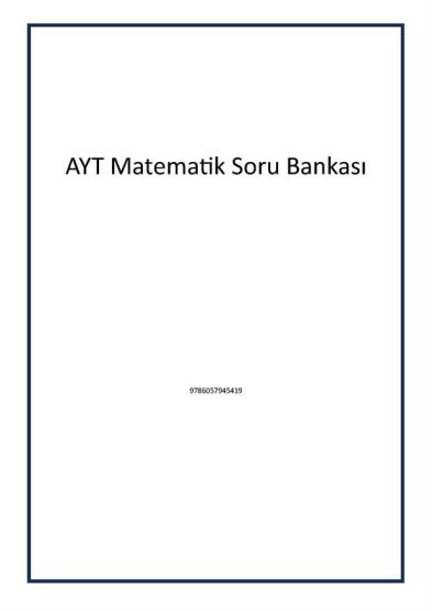 AYT Matematik Soru Bankası