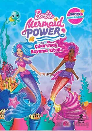 Barbie Mermaid Power Çıkartmalı Boyama Kitabı