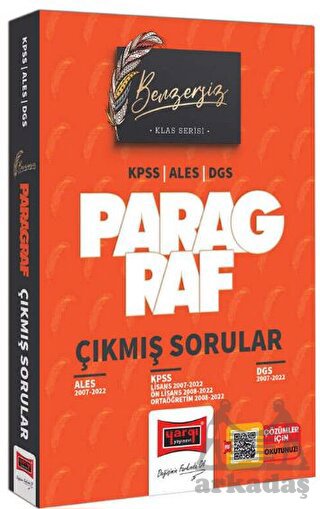 Benzersiz Paragraf Çıkmış Sorular ALES-KPSS-DGS (2007-2022)