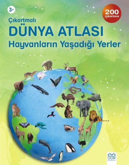 Çıkartmalı Dünya Atlası - Hayvanların Yaşadığı Yerler