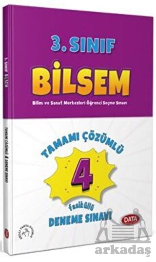 Data Yayınları 3. Sınıf Bilsem Tamamı Çözümlü 4 Fasikül Deneme Sınavı