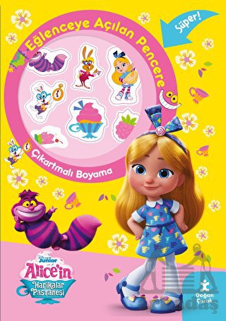 Disney Alice’İn Harikalar Pastanesi Eğlenceye Açılan Pencere Çıkartmalı Boyama Kitabı