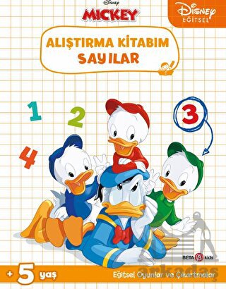 Disney Eğitsel Çıkartmalı Alıştırma Kitabım Sayılar