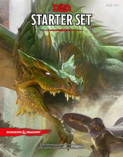 Dungeons & Dragons Starter Set (Six Dice, Five Ready-to-Play D&D Characters With Character Sheets, a Rulebook, and One Adventure)