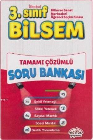 Editör 3. Sınıf Bilsem Tamamı Çözümlü Soru Bankası Büyük Boy