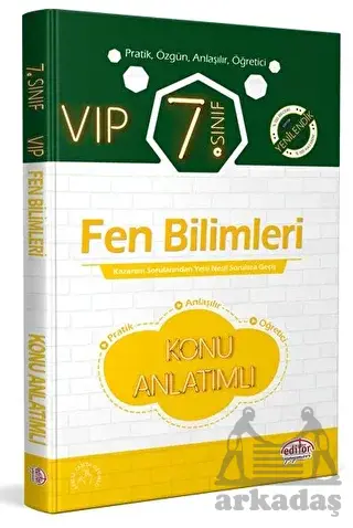 Editör 7. Sınıf Vip Fen Konu Anlatımlı