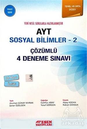 Esen Ayt Çözümlü 4 Deneme Sosyal Bilimler-2 Mavi Seri