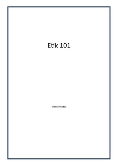 Etik 101