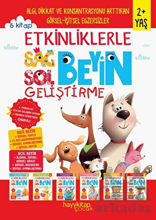 Etkinliklerle Sağ Beyin Sol Beyin Geliştirme (2+ Yaş) 6’Lı Set