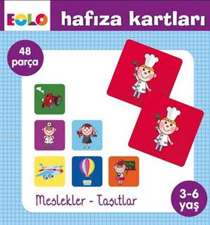 Hafıza Kartları Meslekler - Taşıtlar (3-6 Yaş)