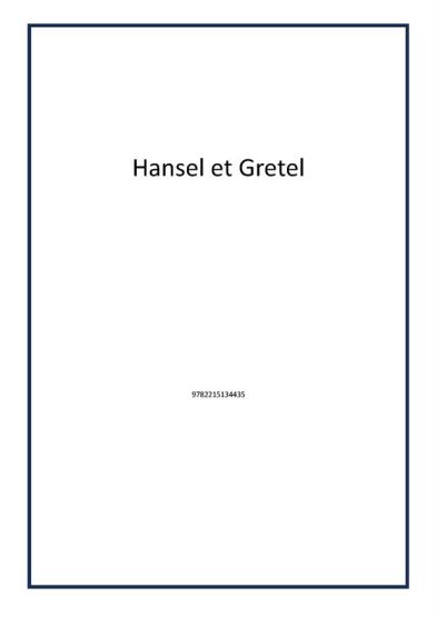 Hansel et Gretel