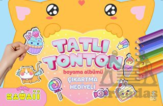 Kawaii Tatlı Tonton Çıkartma Hediyeli Boyama Albümü