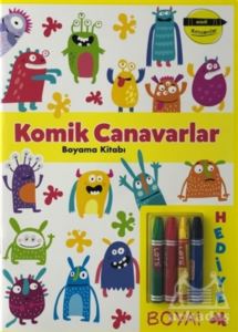 Komik Canavarlar Boyama Kitabı - Minik Ressamlar