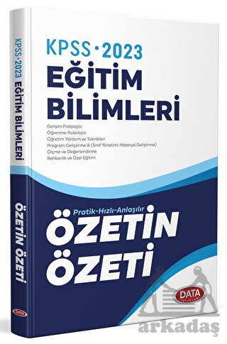 KPSS Eğitim Bilimleri Özetin Özeti Data Yayınları