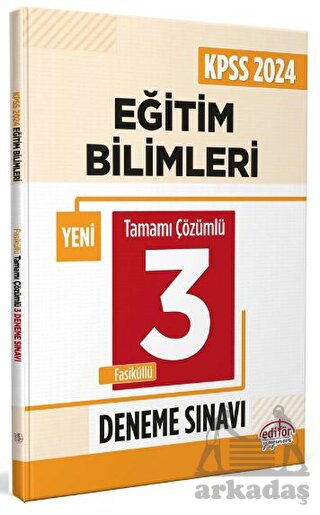 KPSS Eğitim Bilimleri Tamamı Çözümlü 3 Deneme Sınavı