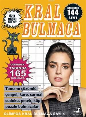 Kral Bulmaca Sayı 4; Tamamı Çözümlü Çengel, Sarmal Sudoku, Petek, Küp Puzzle Bulamacalar