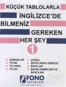 Küçük Tablolarla İngilizce'de Bilmeniz Gereken Her Şey