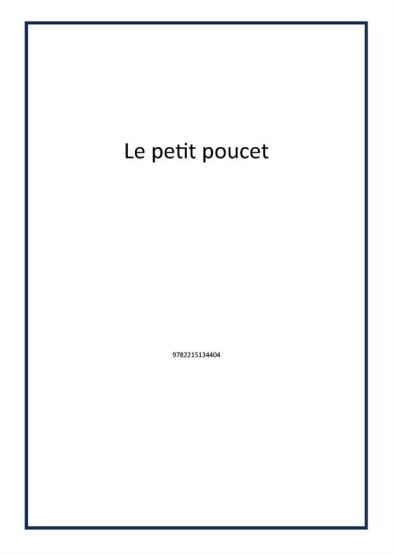 Le petit poucet