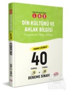 LGS Din Kültürü Ve Ahlak Bilgisi Tamamı Çözümlü 40 Deneme Sınavı