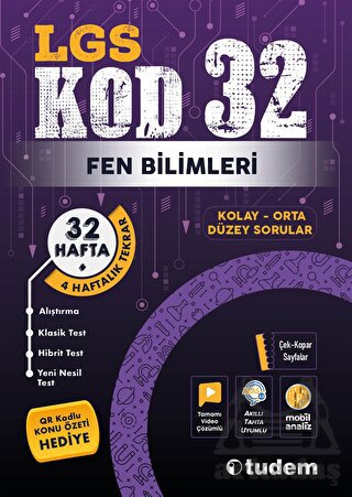 LGS Kod 32 Fen Bilimleri Tudem Yayınları