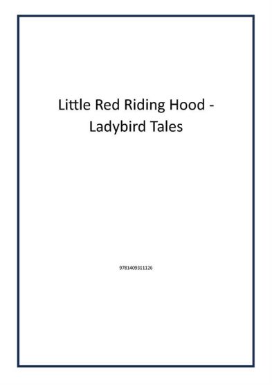 Little Red Riding Hood - Ladybird Tales