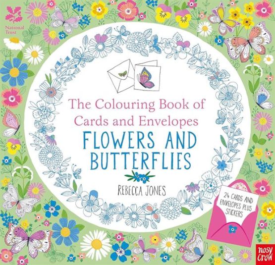 National Trust: The Colouring Book of Cards and Envelopes - Flowers and Butterflies - Colouring Books of Cards and Envelopes