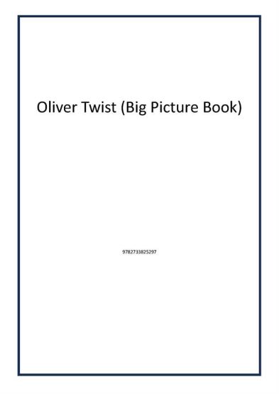 Oliver Twist (Big Picture Book)