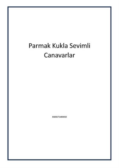 Parmak Kukla Sevimli Canavarlar