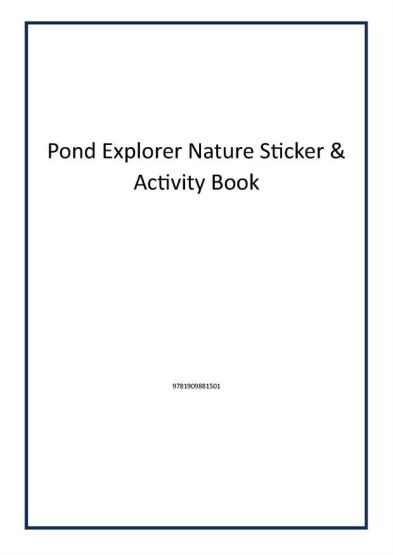 Pond Explorer Nature Sticker & Activity Book