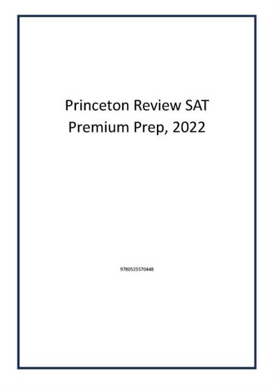 Princeton Review SAT Premium Prep, 2022