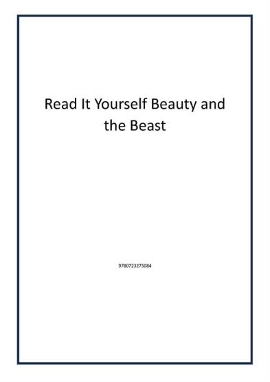 Read It Yourself Beauty and the Beast