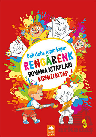 Rengarenk Boyama Kitabı 3 - Kırmızı Kitap