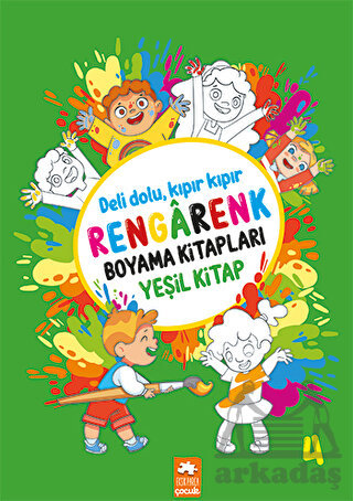 Rengarenk Boyama Kitabı 4 - Yeşil Kitap