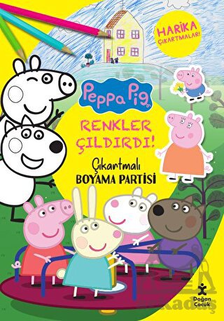 Renkler Çıldırdı - Peppa Pig Çıkartmalı Boyama Partisi