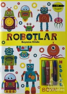 Robotlar Boyama Kitabı - Minik Ressamlar