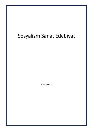 Sosyalizm Sanat Edebiyat