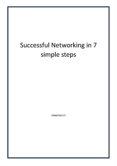 Successful Networking in 7 simple steps