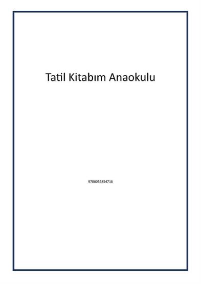 Tatil Kitabım Anaokulu